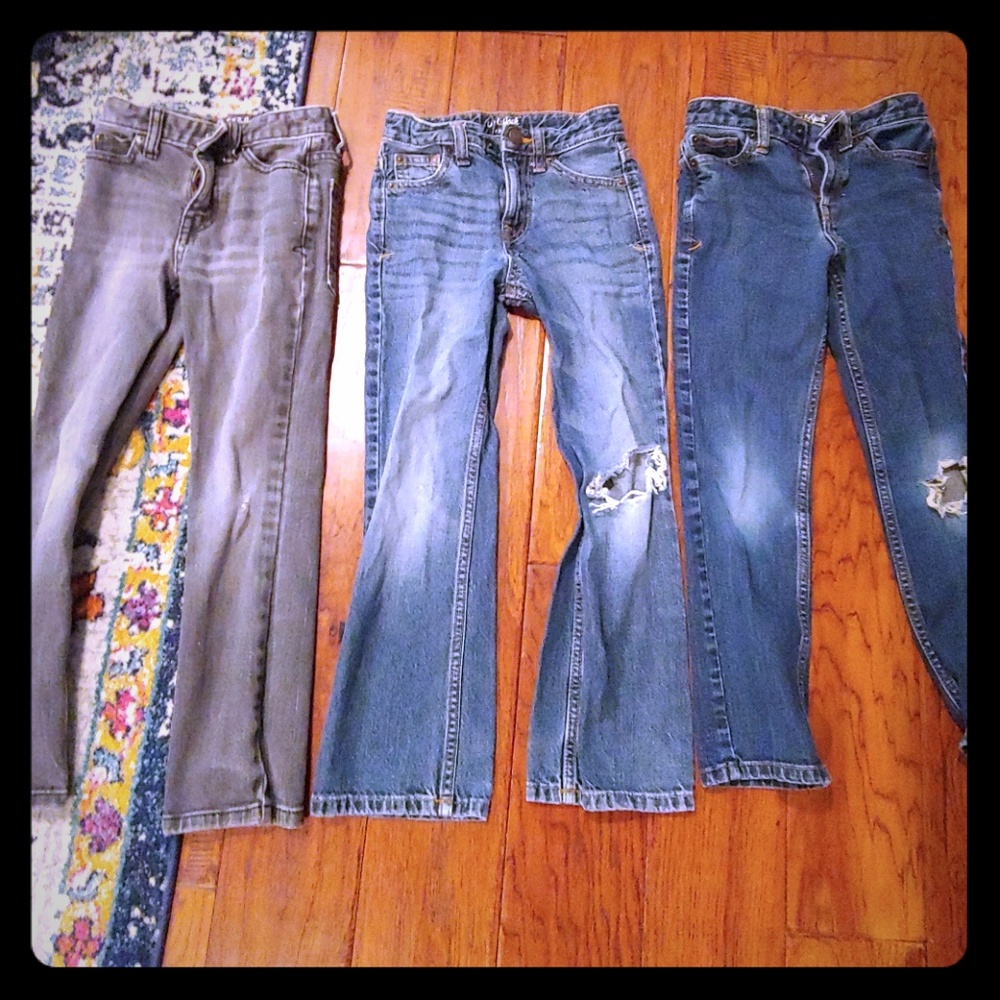 3 pairs Cat and Jack size 6 slim jeans